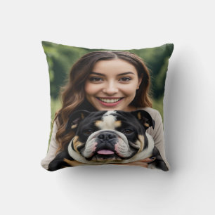 Coussin Ajouter une photo de Bulldog Personnaliser