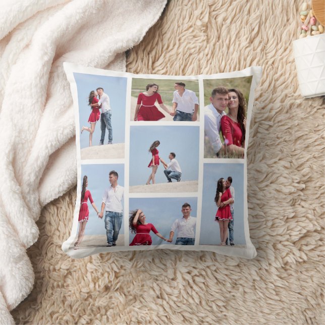 Coussin Ajouter Votre Collage De Photos Instagram Seven (Couverture)