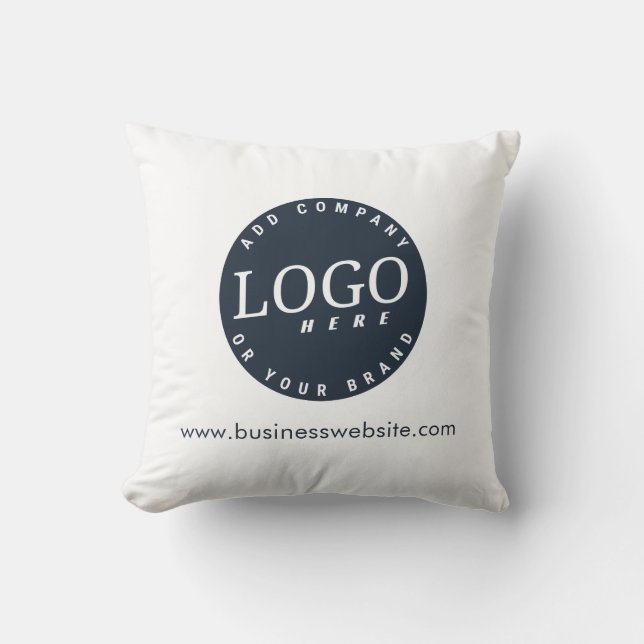 Coussin Ajouter Votre Logo D'Affaires Adresse De Site Web  (Recto)