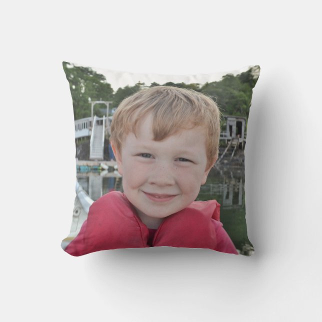Coussin Ajouter votre photo de vacances (Recto)