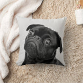 Coussin Ajouter votre propre chien Photo drôle carlin (Couverture)