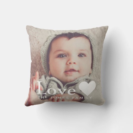 Coussin Ajouter votre propre Scatter d'amour photo (Verso)
