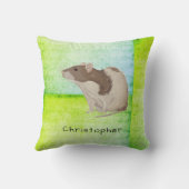 Coussin Ajoutez votre conception nommée de rat (Verso)