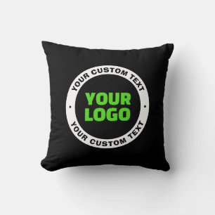 Coussin Ajoutez votre propre logo d'entreprise ou design t