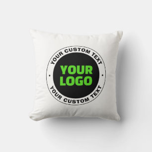 Coussin Ajoutez votre propre logo d'entreprise ou design t