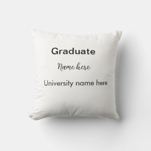 Coussin ajoutez votre texte simple diplômé ajoutez nom de