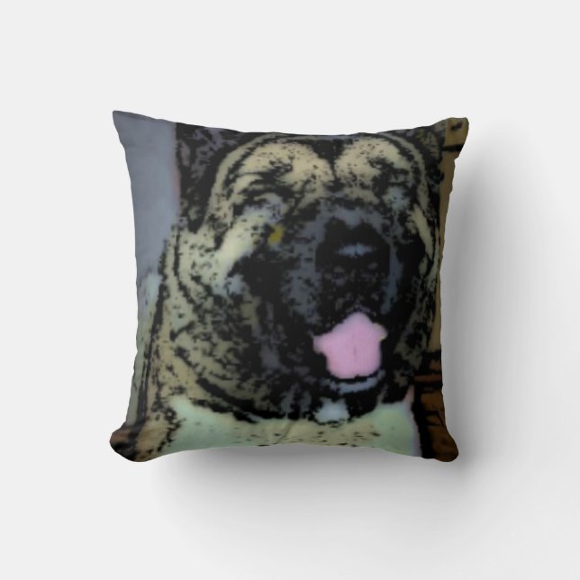 Coussin Akita de sourire (Recto)
