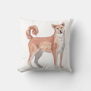 Coussin Akita Dog aquarelle peinture de l'art