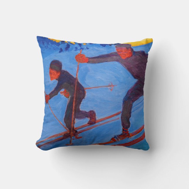 Coussin Akseli Gallen-Kallela - Skiers (Recto)