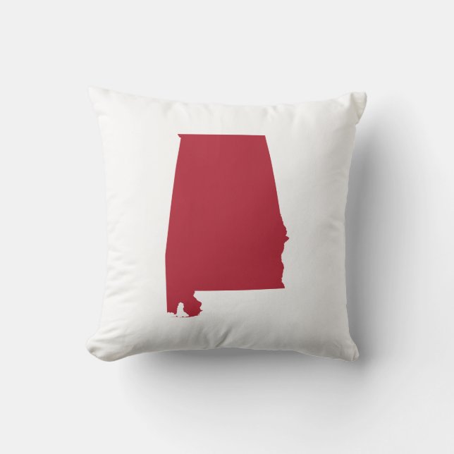 Coussin Alabama en rouge (Recto)