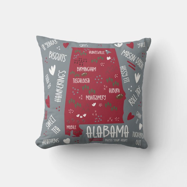 Coussin Alabama verbeux  (Recto)
