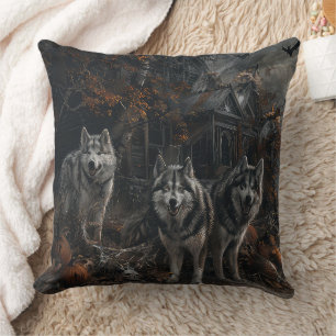Coussin Alaskan Malamute Halloween Night Doggy Délice