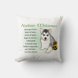 Coussin Alaskan Malamute Puppy Heritage of Love