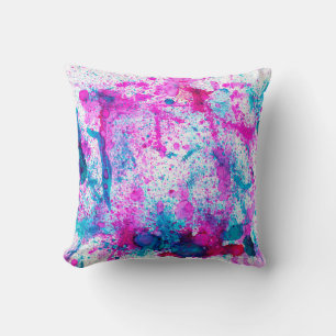 Coussin Alcool Enk Art. Peinture Abstraite. Alcool Ink ba