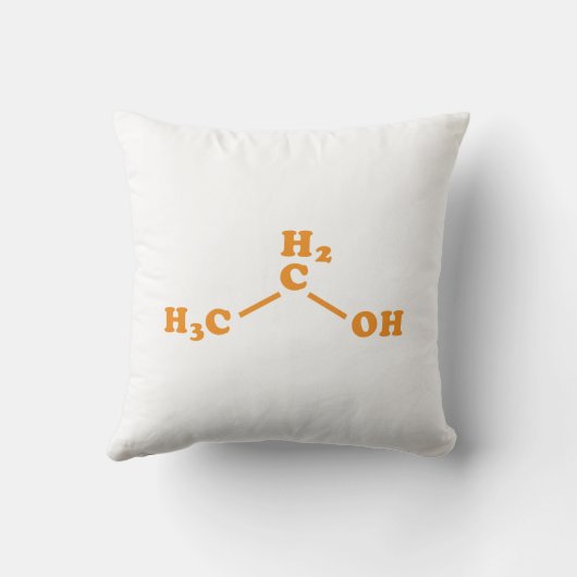 Coussin Alcool Éthanol Formule chimique moléculaire (Verso)
