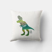 Coussin Alefsaurus Alphabet Hébreu Dinosaure Art (Verso)