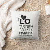 Coussin Alerte PETITE AMIE la plus CHAUD! Texte du prix 'J (Couverture)