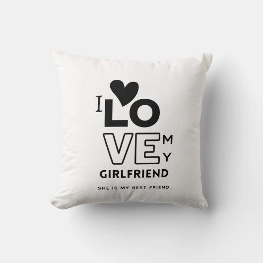 Coussin Alerte PETITE AMIE la plus CHAUD! Texte pour le pr (Recto)