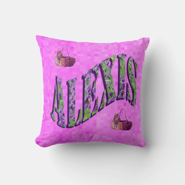 Coussin Alexis Name Logo, (Recto)