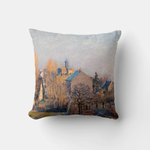 Coussin Alfred Sisley - Matinée glaciale à Louveciennes