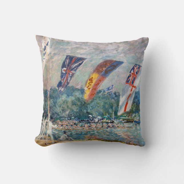 Coussin Alfred Sisley - Regatta à Molesey (Recto)