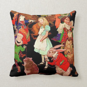 Coussin Alice au pays des merveilles