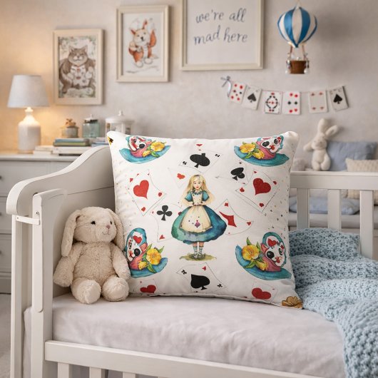 Coussin Alice au pays des merveilles