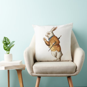 Coussin Alice au pays des merveilles - Lapin Blanc