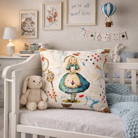 Coussin Alice Au Pays Des Merveilles Thème