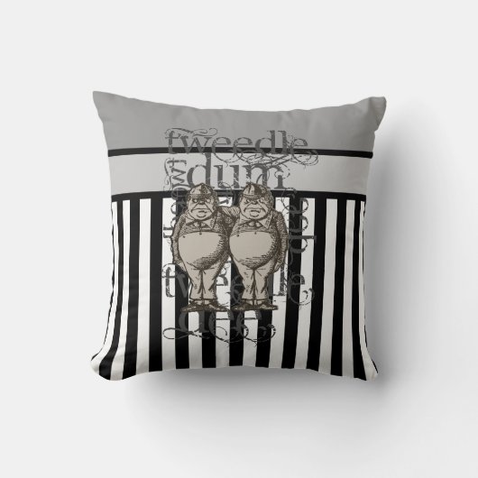 Coussin Alice au pays des merveilles Tweedledum et la (Recto)