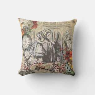 Coussin Alice Aventures au Pays des Merveilles Rideau Clas