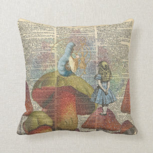 Coussin Alice dans le narguilé du Pays des merveilles-Le