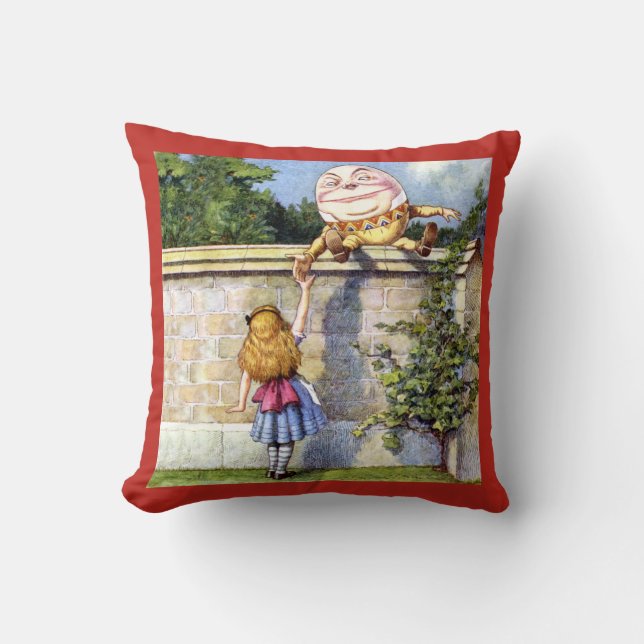 Coussin Alice rencontre Humpty Dumpty au pays des (Recto)