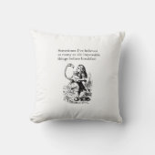 Coussin Alice, Six Choses Impossible (Recto)