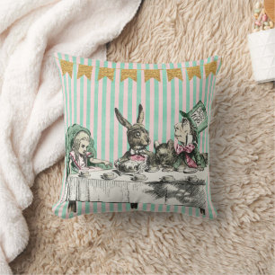 Coussin Alice Tea Party Jetez l'oreiller