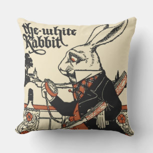Coussin Alice White Rabbit Classic Wonderland