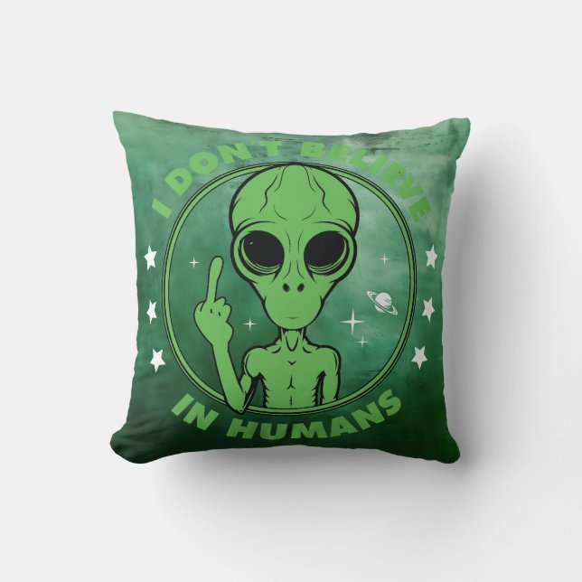Coussin Alien anti-humain (Recto)