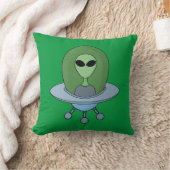 Coussin Alien dans son petit vaisseau spatial (Couverture)