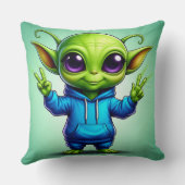Coussin Alien de dessin animé adorable (Verso)