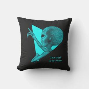 Coussin Alien Gris, la vérité est ailleurs