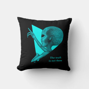 Coussin Alien gris, la vérité est là