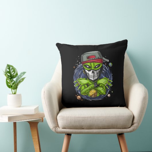 Coussin Alien spatial Gangstа UFO Extraterrestres Rapper (Chaise)