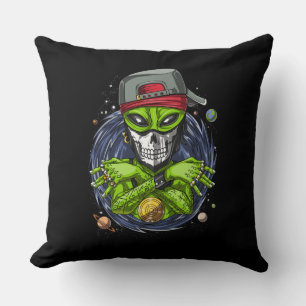 Coussin Alien spatial Gangstа UFO Extraterrestres Rapper