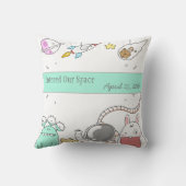 Coussin Aliens de l'espace extra-atmosphérique (Verso)