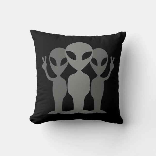 Coussin Aliens d'espace paisibles (Recto)