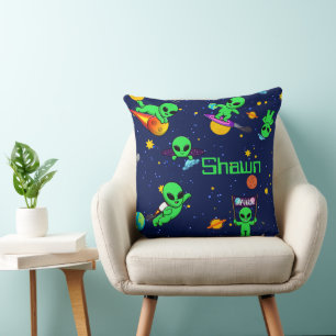 Coussin Aliens personnalisés dans l'espace
