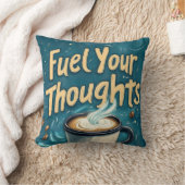 Coussin Alimentez vos pensées avec du café et de la créati (Couverture)