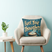 Coussin Alimentez vos pensées avec du café et de la créati (Chaise)