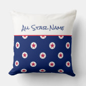 Coussin All Star Sports NOM Red White Blue Excellence (Recto)