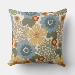 Coussin Allana Garden Floral Graphique Hawaiien - Or
